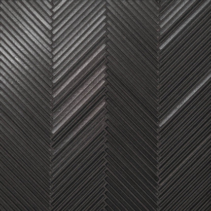 Kaikos Skinny Chevron Glass Mosaic in Blue