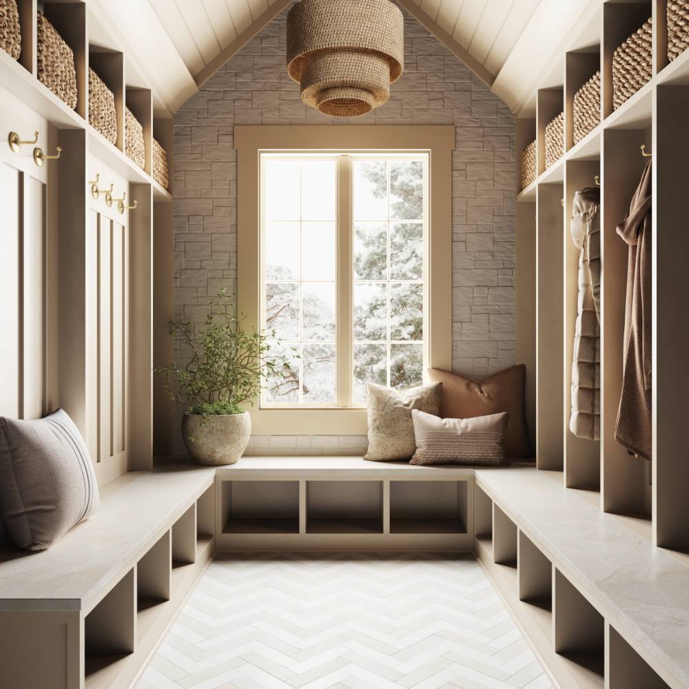 Caspian Bisque 3" x 12" Honed Marble Mesh Back Tile