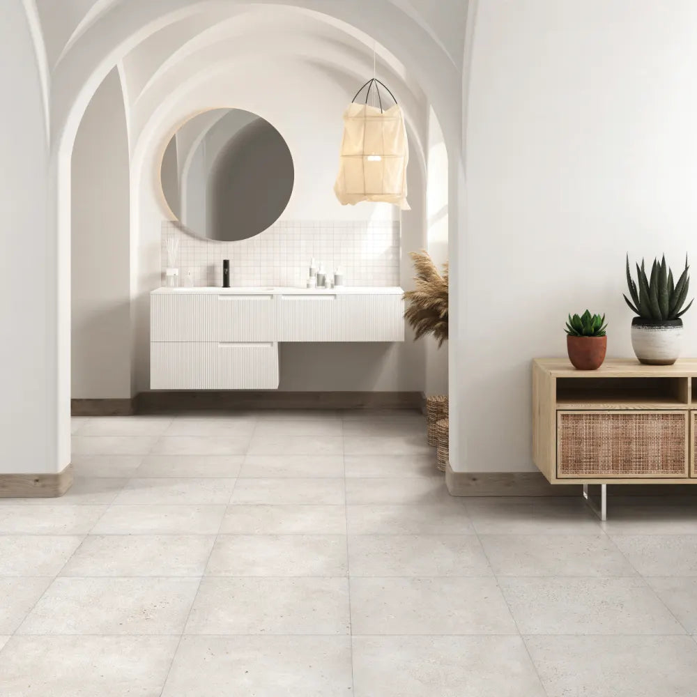 Area 51 24&quot; x 24&quot; Matte Porcelain Field Tile in White