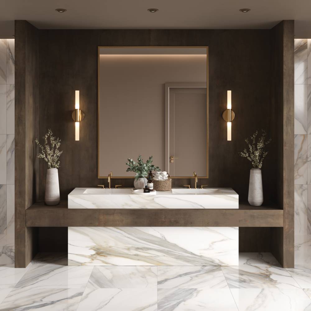 Honed Porcelain Tile in Calacatta Macchia