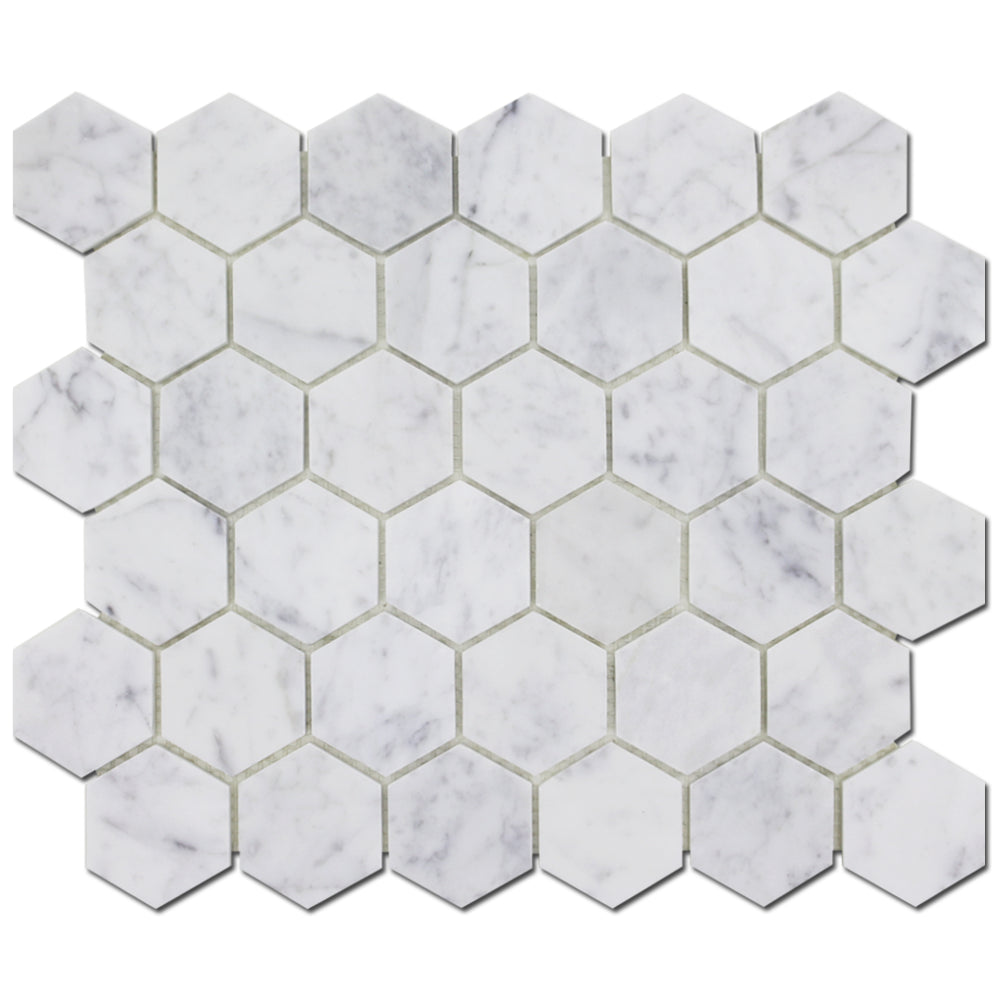 2″ Carrara Honeycomb Honed