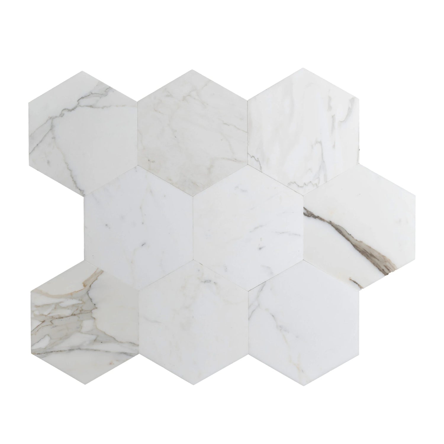 4″ Honeycomb Calacatta Gold Honed