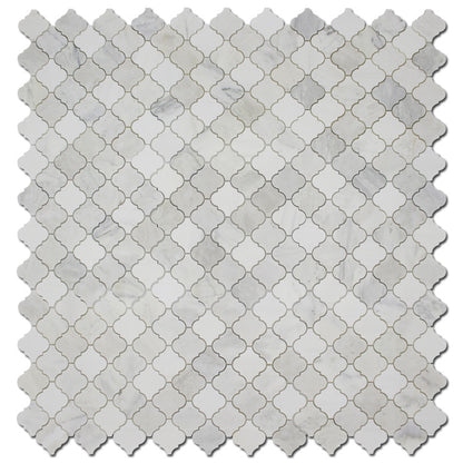 Arabesque Mosaic – Dolomite, Iceberg &amp; Imperial White
