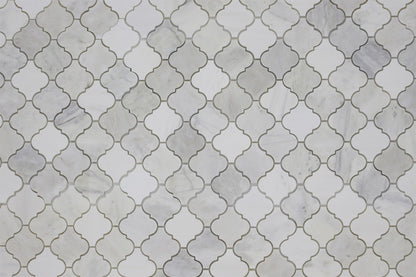 Arabesque Mosaic – Dolomite, Iceberg &amp; Imperial White