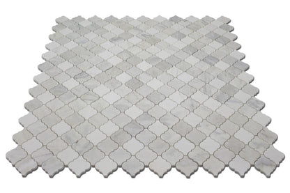 Arabesque Mosaic – Dolomite, Iceberg &amp; Imperial White