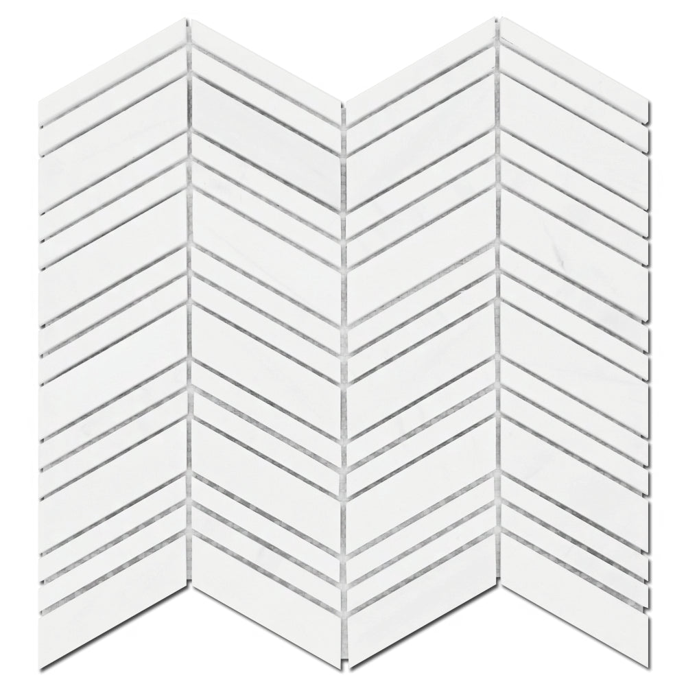 Bianco Venato Chevron Honed
