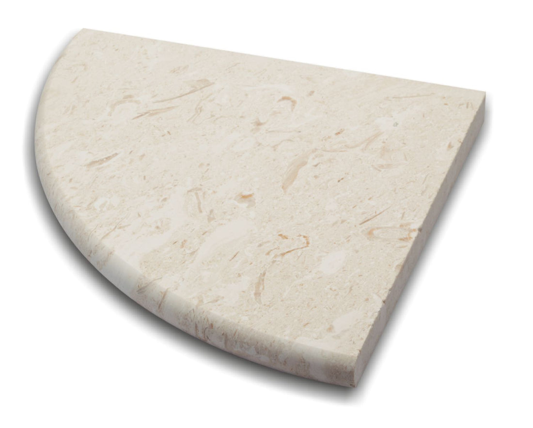 Corner Shelf Corinthian Fossil Honed