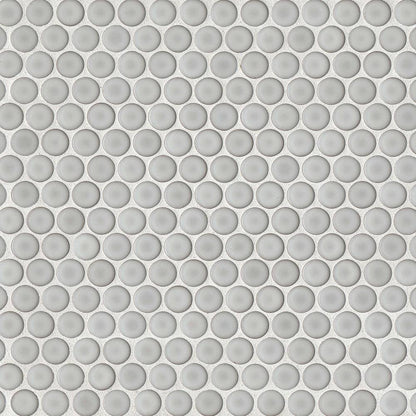 360 3/4&quot; x 3/4&quot; Penny Round Glossy Mosaic Tile in Lagoon