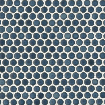 360 3/4&quot; x 3/4&quot; Penny Round Glossy Mosaic Tile in Lagoon