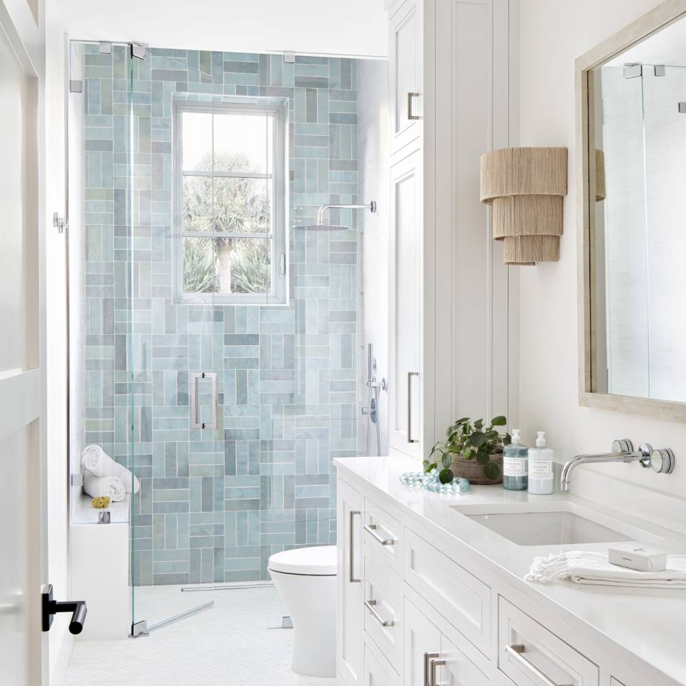 Cloé Ceramic Tile in Baby Blue