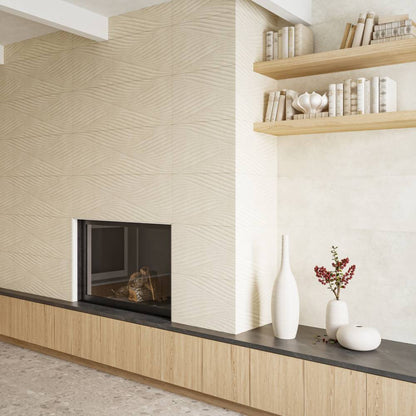 Donna 13&quot; x 40&quot; Matte Ceramic Tile in Beige