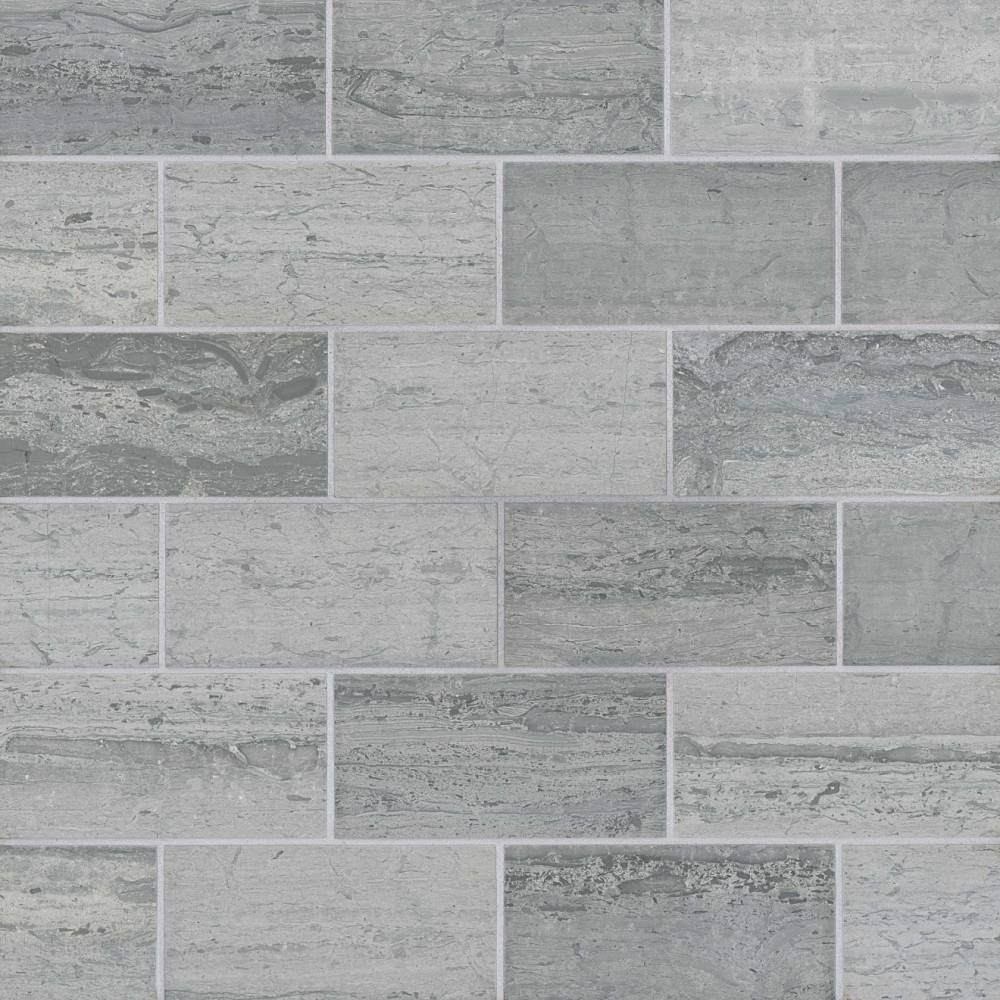 Ferrara 3&quot; x 6&quot; Honed Marble Tile in Argento