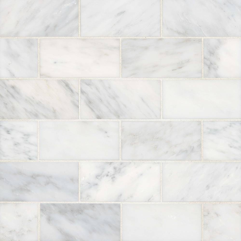 Ferrara 3&quot; x 6&quot; Honed Marble Tile in Argento