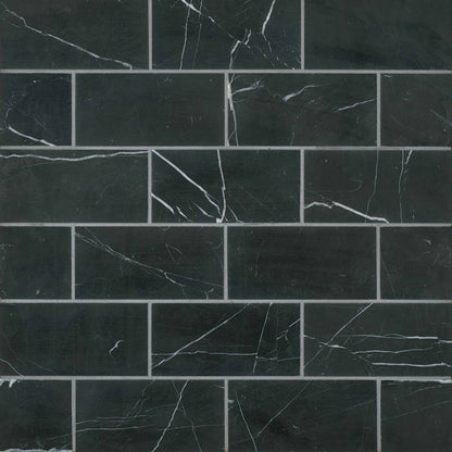 Ferrara 3&quot; x 6&quot; Honed Marble Tile in Argento