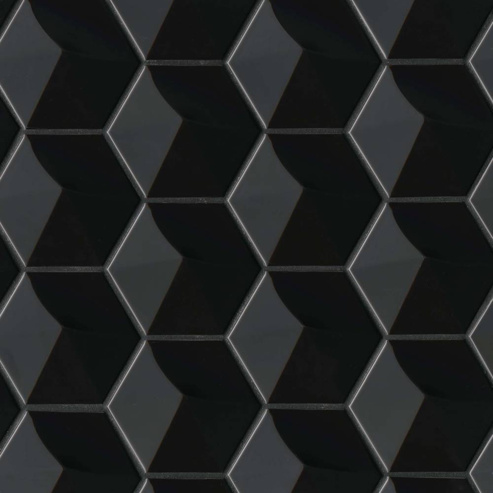 Hedron 4&quot; x 5&quot; Glossy Ceramic Flat Wall Tile in Metallic