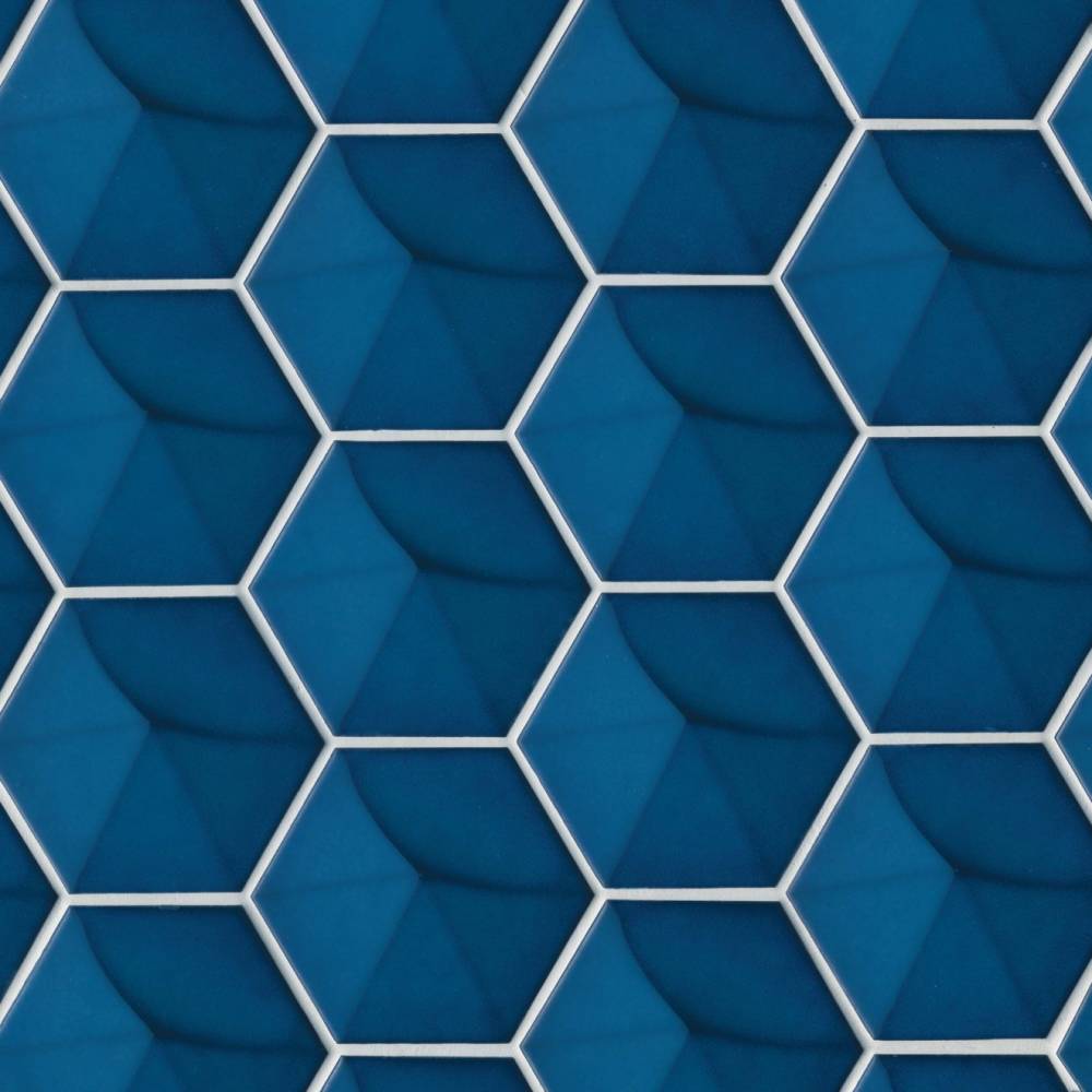 Hedron 4&quot; x 5&quot; Glossy Ceramic Flat Wall Tile in Metallic