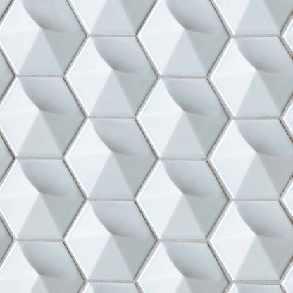 Hedron 4&quot; x 5&quot; Glossy Ceramic Flat Wall Tile in Metallic