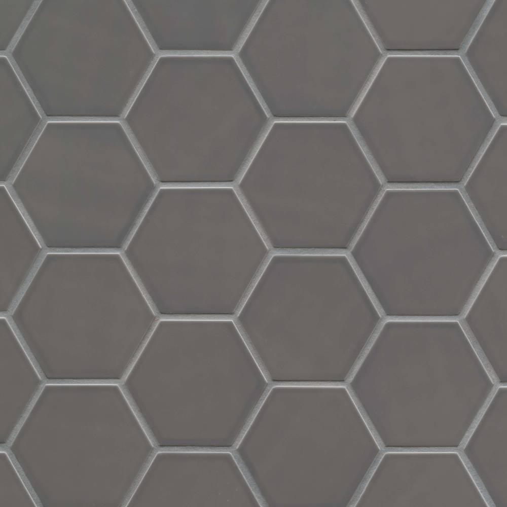 Hedron 4&quot; x 5&quot; Glossy Ceramic Flat Wall Tile in Metallic