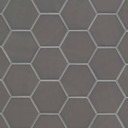 Hedron 4&quot; x 5&quot; Glossy Ceramic Flat Wall Tile in Metallic