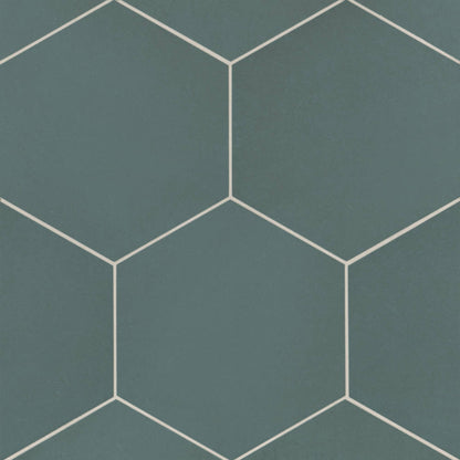 Makoto 10&quot; x 11.5&quot; Hexagon Matte Porcelain Tile in Kuroi Black