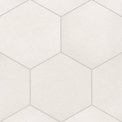 Makoto 10&quot; x 11.5&quot; Hexagon Matte Porcelain Tile in Kuroi Black