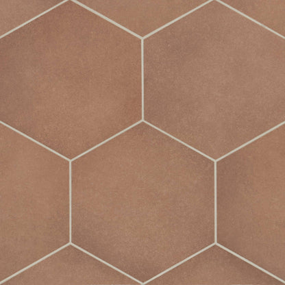 Makoto 10&quot; x 11.5&quot; Hexagon Matte Porcelain Tile in Kuroi Black