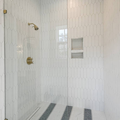 360 3/4&quot; x 3/4&quot; Penny Round Glossy Mosaic Tile in Lagoon