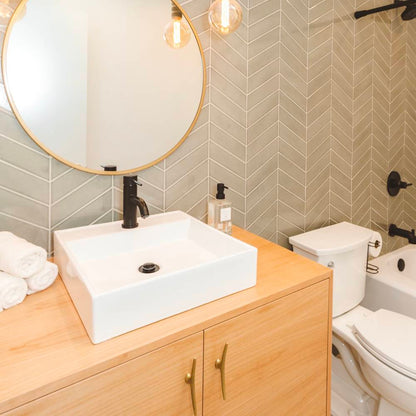 Sorrento 2.5&quot; x 10&quot; Right Chevron Ceramic Wall Tile in Fiore