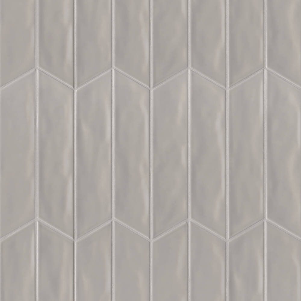 Sorrento 2.5&quot; x 10&quot; Right Chevron Ceramic Wall Tile in Fiore