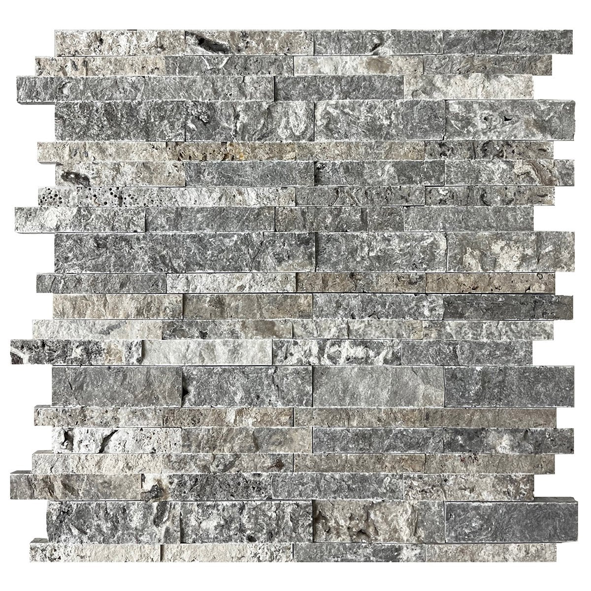 Ledgestone Splitface Silver