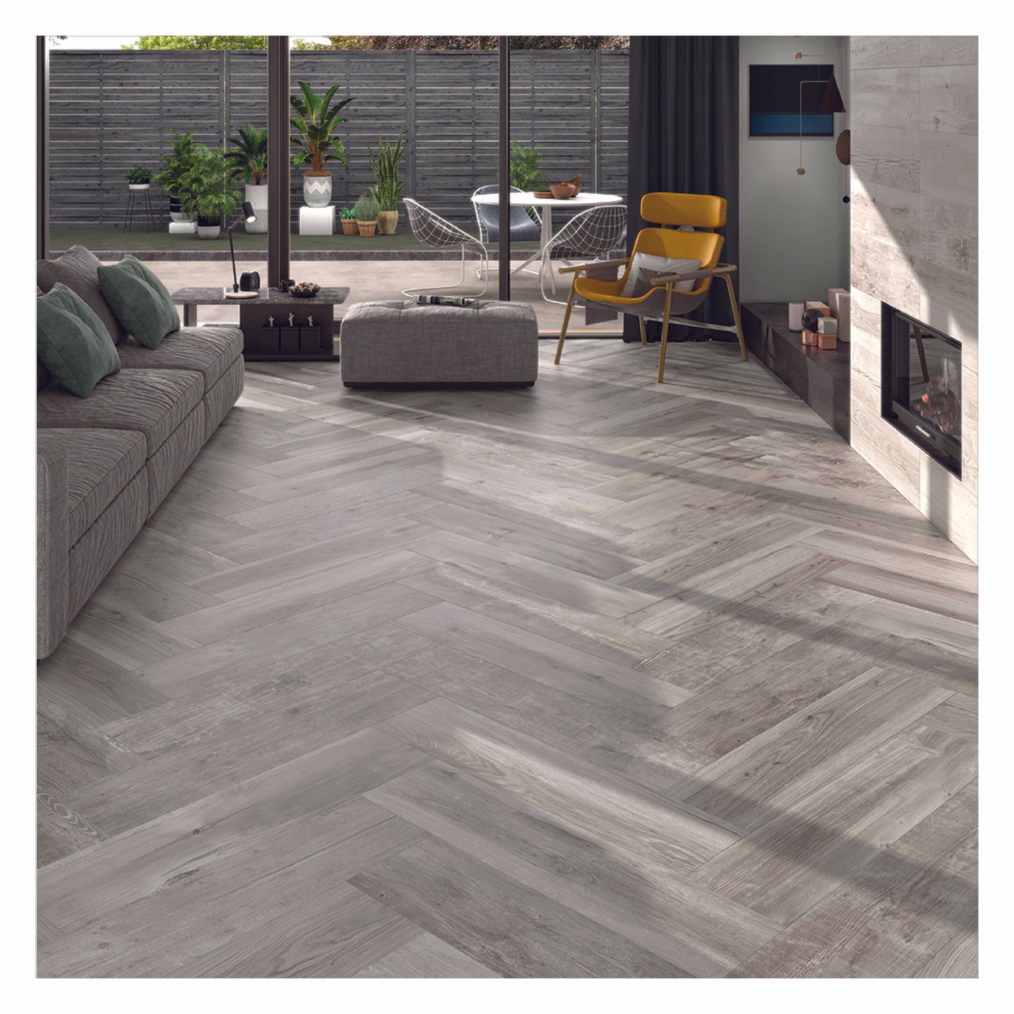 12X60 Salem Cenere Wood Plank Porcelain Tile