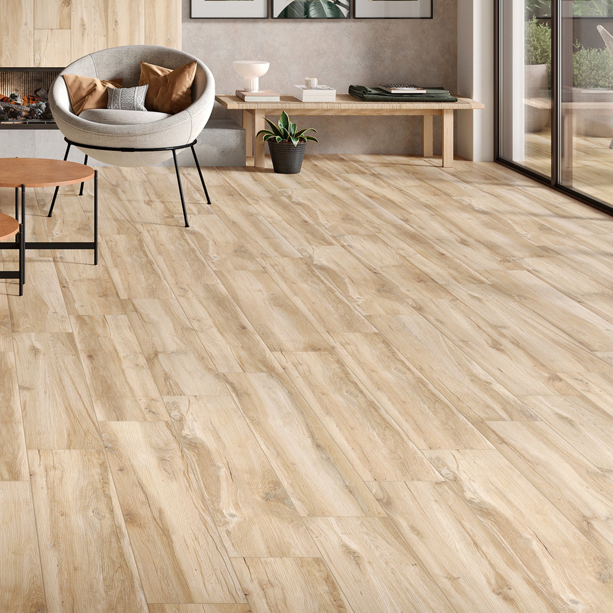 12X60 Blaze Haya Wood Plank Porcelain Tile