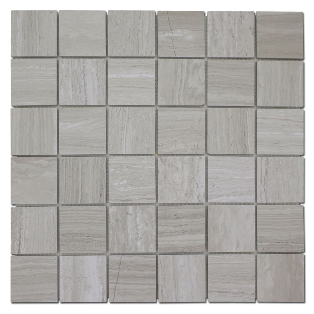 Wooden White Marble Mosaics
