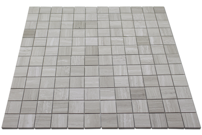 Wooden White Marble Mosaics
