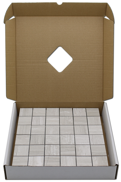 Wooden White Marble Mosaics