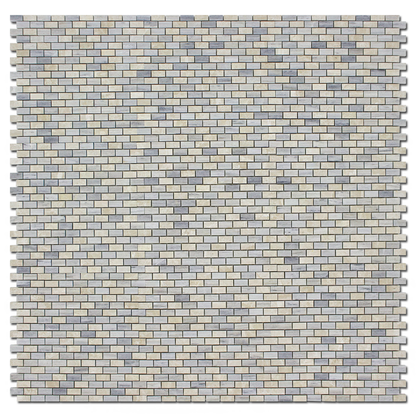 Solto White 5/8x1 1/4 Offset Bluette Mosaic