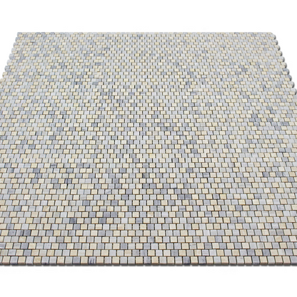Adriatica Mosaic 90 Bluette Solto Grey - Odeon Beige 5/8&quot; x 5/8&quot;