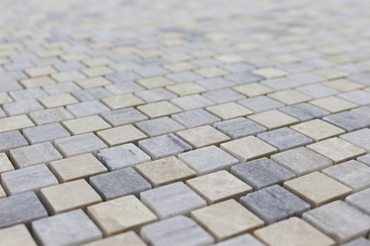 Solto White 5/8x5/8 Offset Bluette Mosaic