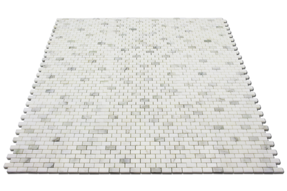 Calacatta Oliva 5/8 x 1 1/4 Offset Mosaic Tiles