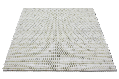 Calacatta 5/8 x 5/8 Offset Oliva Mosaic