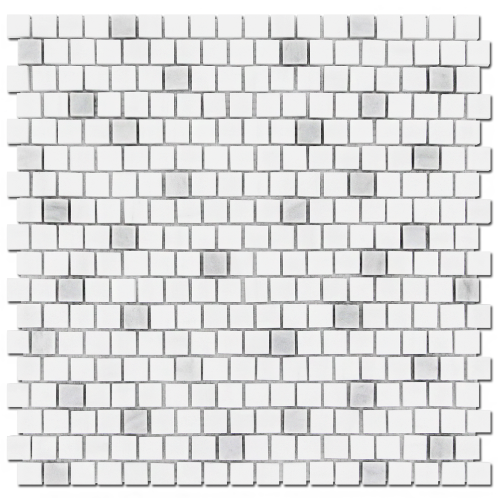 Bianco Venato Dolomite 5/8X5/8 Offset Dolomite Rain