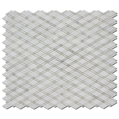 Alpine Mosic Bianco Venato Dolomite Rhomboid Mosaic in Dolomite