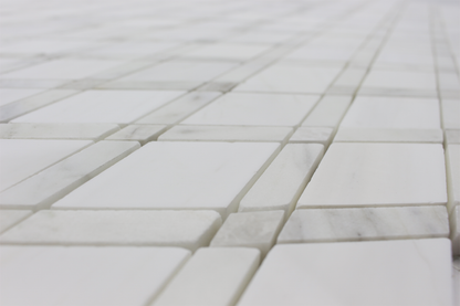 Alpine Mosic Bianco Venato Dolomite Rhomboid Mosaic in Dolomite