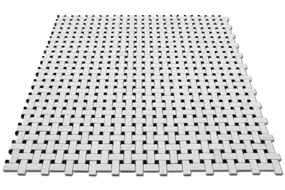 Bianco Venato Dolomite Basket Weave w/Black Polished