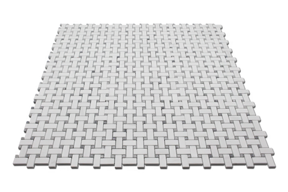 Bianco Venato Dolomite Basket Weave Mosaic