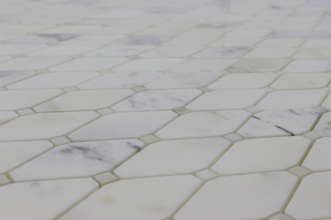 Clipped Diamond Calacatta Oliva w/Calacatta Polished