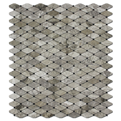 Grigio Fantasia with Black Dot Marble Mosaic