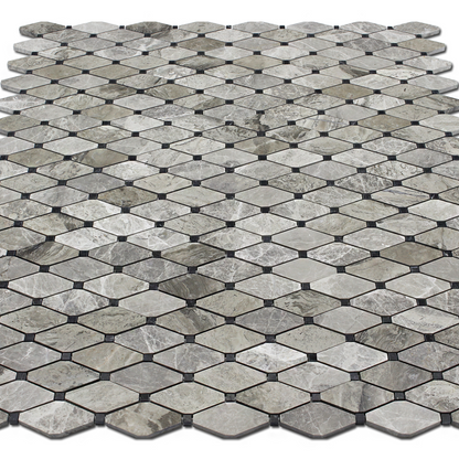 Grigio Fantasia with Black Dot Marble Mosaic