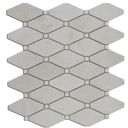 Perla Marble Clipped Diamond with Bianco Venato Dot