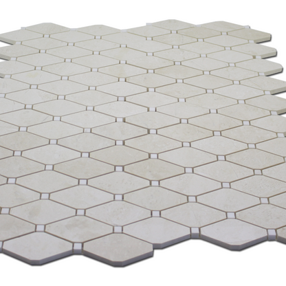 Perla Marble Clipped Diamond with Bianco Venato Dot